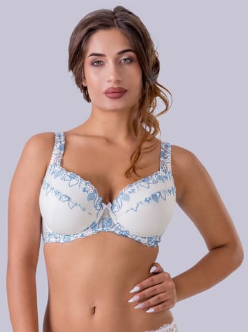 Valea Push-up beha "Donata" wit/blauw