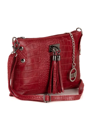 Mia Tomazzi Leren schoudertas "Abano" rood - (B)23 x (H)16 x (D)2 cm