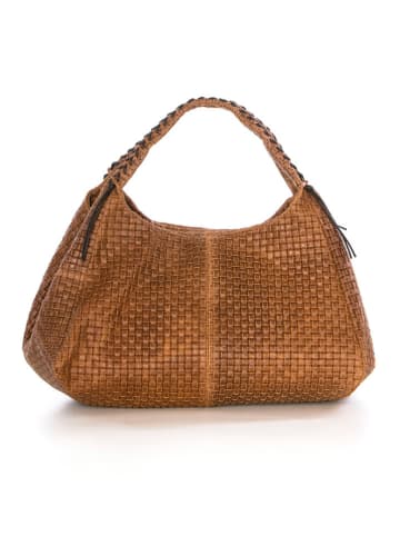 Mia Tomazzi Leder-Shopper "Pitigliano" in Cognac - (B)41 x (H)34 x (T)30 cm