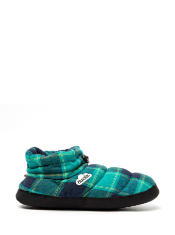 Nuvola Bambosze "Boot Home Scotland" w kolorze zielonym ze wzorem