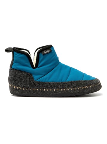 Nuvola Kapcie "Boot New Wool" w kolorze niebieskim