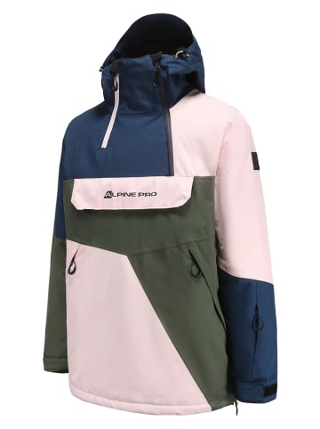 Alpine Pro Kurtka narciarska "Kana" w kolorze granatowo-różowo-oliwkowym