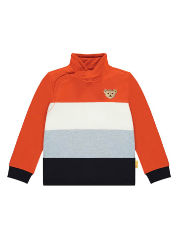 Steiff Sweatshirt oranje/grijs/wit