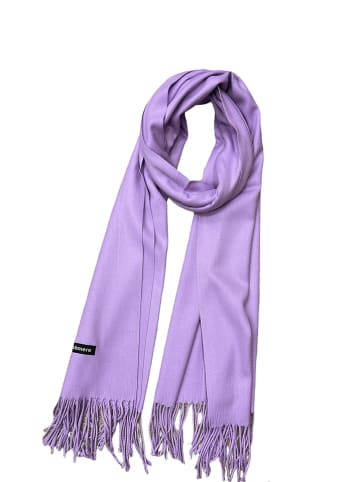 INKA BRAND Sjaal met aandeel wol en kasjmier lila - (L)184 x (B)70 cm