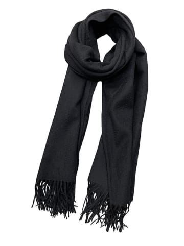 INKA BRAND Sjaal van kasjmier en wol zwart - (L)196 x (B)72 cm