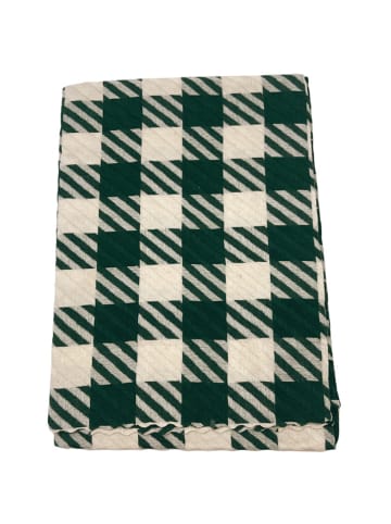 INKA BRAND Sjaal groen/crème  - (L)180 x (B)90 cm