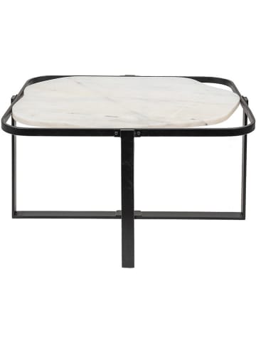 Clayre & Eef Couchtisch in Weiß/ Schwarz - (B)86 x (H)45 x (T)68 cm
