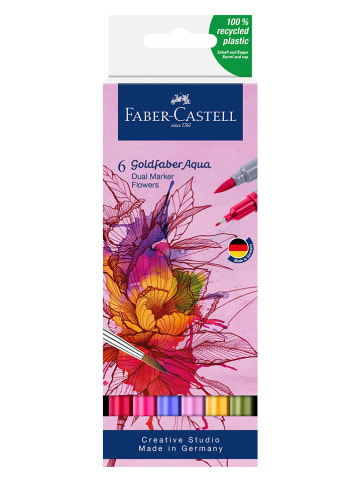 Faber-Castell Marker "Goldfaber Aqua Dual Blumen" - 6 Stück