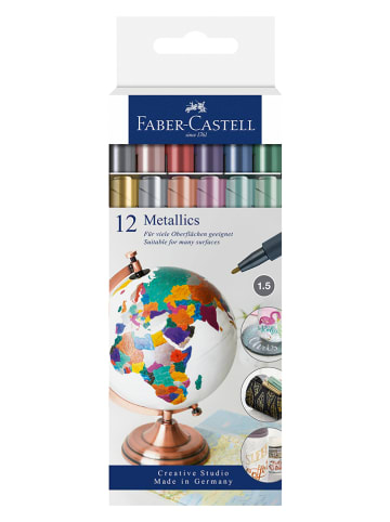 Faber-Castell Zakreślacze (12 szt.) "Metallics"