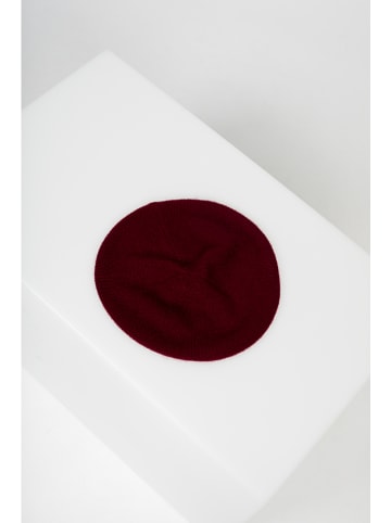 Just Cashmere Kasjmieren Barett "Paris" bordeaux