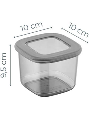 Violeta Home 12er-Set: Vorratsbehälter in Grau - 550 ml