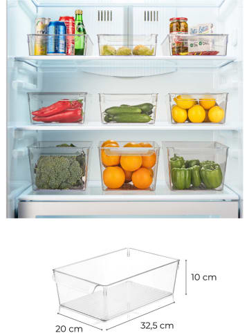 Violeta Home 3-delige set: koelkastorganizers transparant - (B)32,5 x (H)10 x (D)20 cm