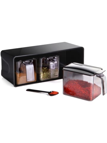 Violeta Home 7er-Set: Vorratsbehälter in Schwarz
