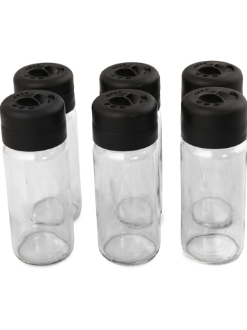 Violeta Home Słoiki (6 szt.) w kolorze czarnym - 245 ml