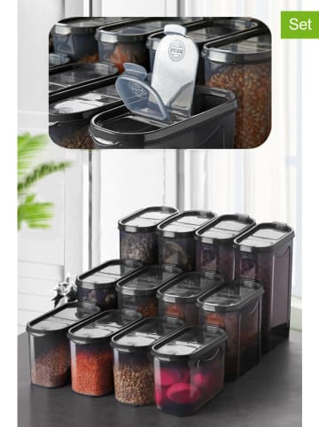 Violeta Home 12er-Set: Vorratsbehälter in Grau