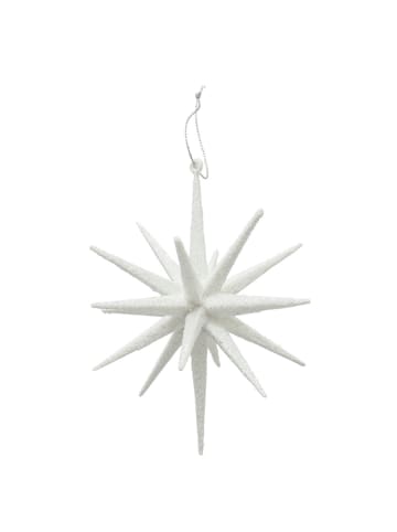Boltze 2er-Set: Weihnachtsanhänger "Tove" in Weiß - Ø 15 cm