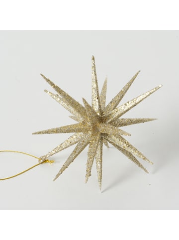 Boltze 2-delige set: decoratieve hangers "Tove" goudkleurig - Ø 14 cm