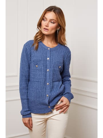 So Cachemire Cardigan "Castel" in Blau