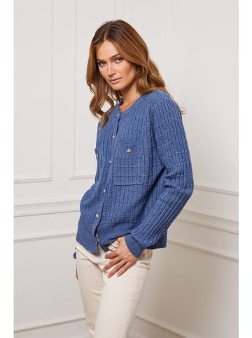 So Cachemire Vest "Castel" blauw