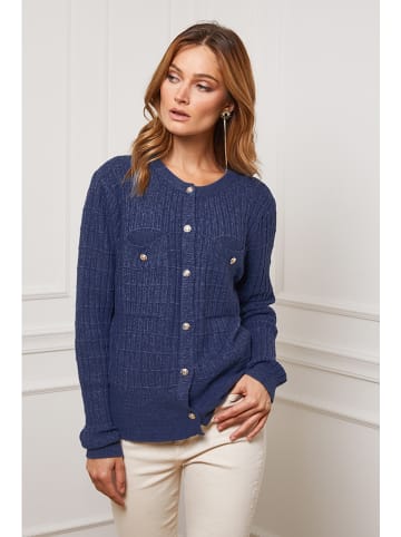 So Cachemire Vest "Castel" donkerblauw