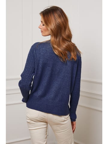So Cachemire Vest "Castel" donkerblauw