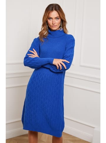 So Cachemire Strickkleid "Eclose" in Blau