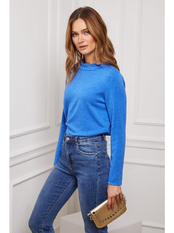 So Cachemire Longsleeve "Funel" blauw