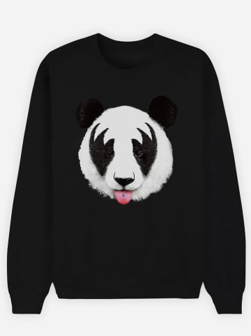 WOOOP Sweatshirt "Panda Kiss" in Schwarz