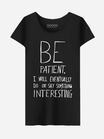 WOOOP Koszulka "Be Patient" w kolorze czarnym