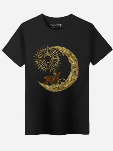 WOOOP Koszulka "Moon Travel" w kolorze czarnym