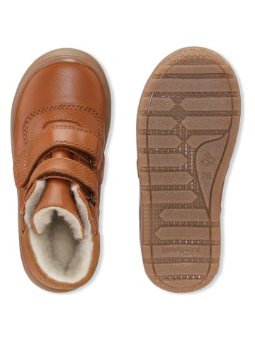 Bundgaard Skórzane botki zimowe "Ivar" w kolorze jasnobrązowym