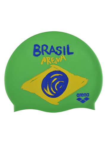 Arena Czepek pływacki "Brasil" w kolorze zielonym