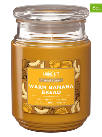 CANDLE-LITE Świece zapachowe (2 szt.) "Warm Banana Bread" - 2x 510 g