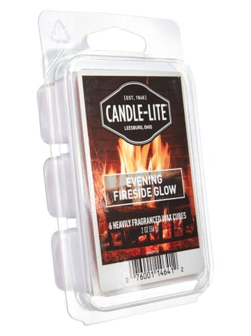 CANDLE-LITE 2-delige set: geurwas "Evening Fireside Glow" wit - 2x 56 g