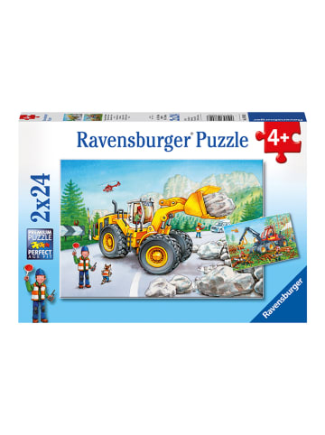 Ravensburger 2x 24-delige puzzel "Graafmachine en Bostraktor" - vanaf 4 jaar