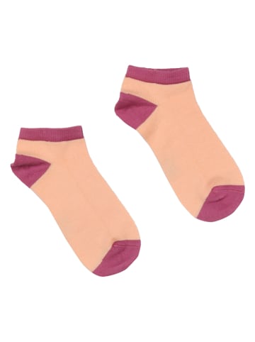 Walkiddy 2-delige set: sokken roze/beige