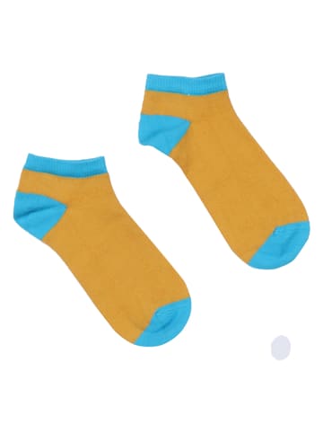 Walkiddy 2-delige set: sokken oranje/donkerblauw