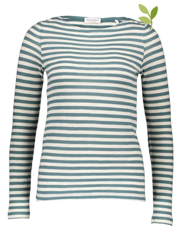 Marc O'Polo Longsleeve groen/wit