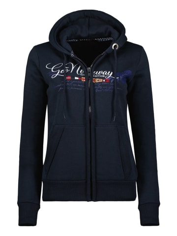 Geographical Norway Sweatvest "Geanne" donkerblauw