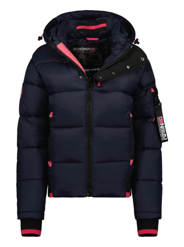 Geographical Norway Kurtka zimowa "Calix" w kolorze granatowo-różowym