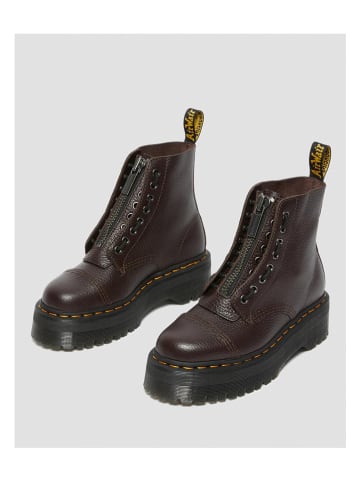 Dr. Martens Leder-Boots in Braun