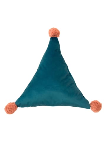 Little nice things Poduszka "Triangle" w kolorze niebieskim - 40 x 40 cm