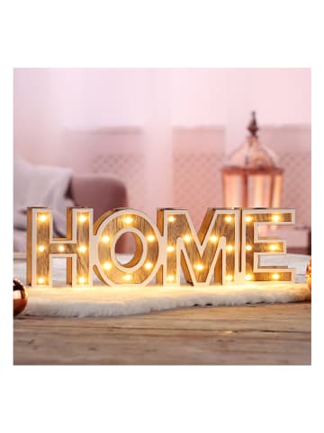 Hollybell LED-Dekoleuchte "Home" in Warmweiß - (B)38 x (H)11 x (T)3 cm