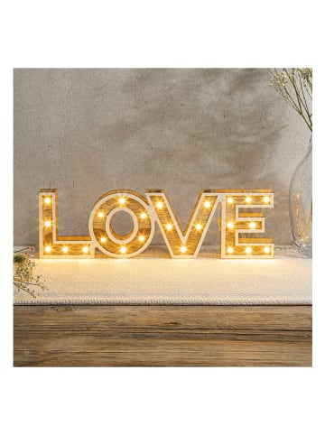 Profiline Dekoracyjna lampa LED "Love" w kolorze ciepłej bieli - 38 x 11 x 3 cm