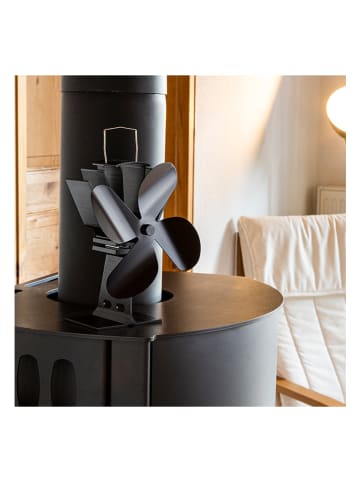 Everysentials Kachelventilator zwart - (B)13,3 x (H)19 x (D)10 cm