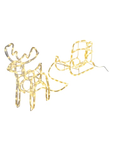 Profiline Decoledlamp "Deer with sled" warmwit