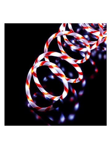 Hollybell Wąż świetlny LED w kolorze czerwono-białym - dł. 600 cm