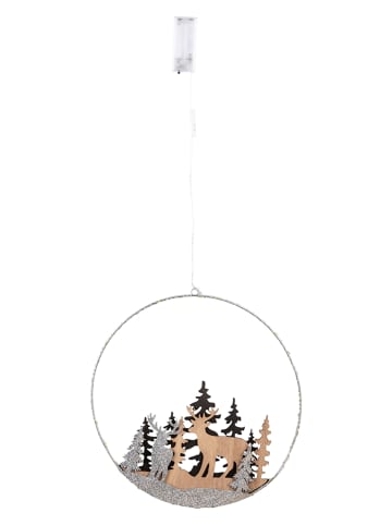 Profiline Decoratieve ledhanger lichtbruin/zilverkleurig - Ø 30 cm