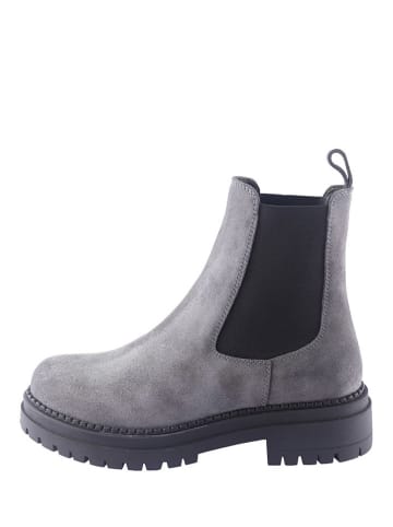 D.Moro Skórzane sztyblety w kolorze szarym