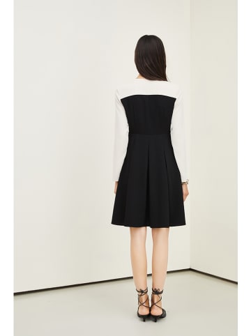 Coatme Kleid in Schwarz/ Beige
